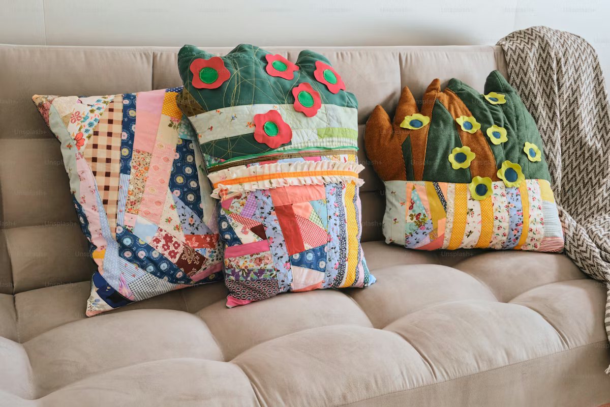 Handmade Textile Cushion